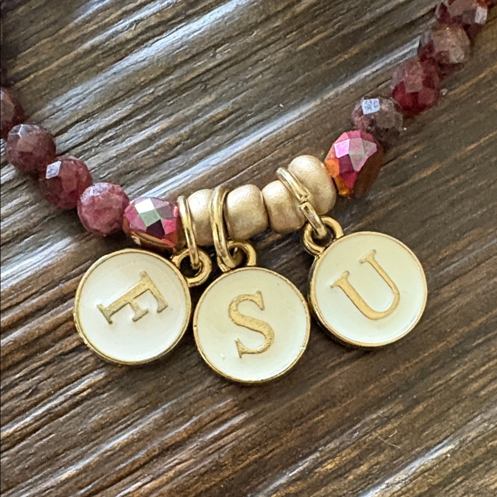 FSU Gold and Garnet Beaded Bracelet Set